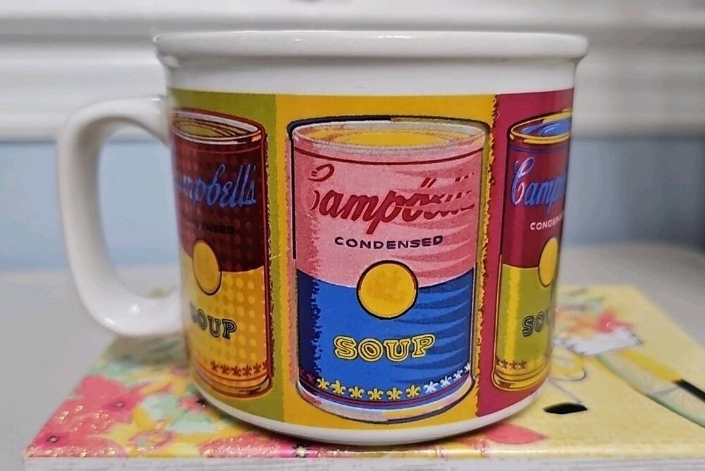 Vintage 1998 Houston Harvest CAMPBELL'S Soup Mug Cup Bowl Andy Warhol Design